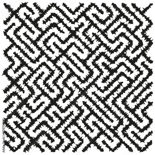 Intricate maze pattern. Geometrical puzzle Vector. Sophisticated logic backdrop. Extraordinary labyrinth ornament.