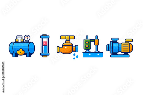 Industrial equipment icons