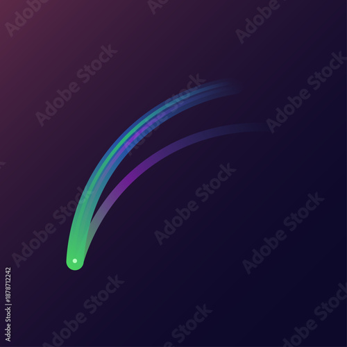 Comet vector illustration. Space and astronomy