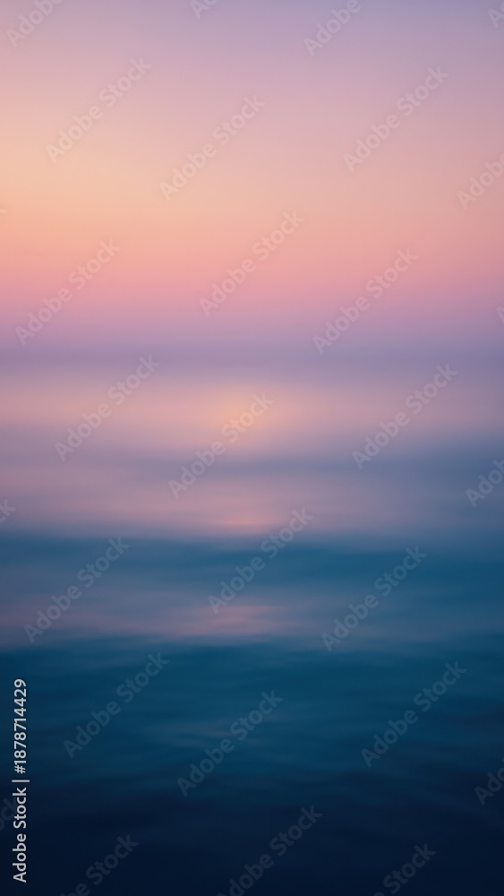 Obraz premium Serene pastel ocean sunset mobile wallpaper