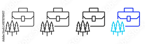 Value Sustainability icon set collection creative outline style for product lifecycle management with multiple thickness variations suitable for digital branding and UI design