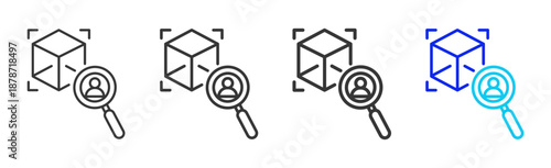 Model Review icon set collection creative outline style for product lifecycle management with multiple thickness variations suitable for digital branding and UI design