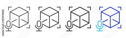 Design Launch icon set collection creative outline style for product lifecycle management with multiple thickness variations suitable for digital branding and UI design
