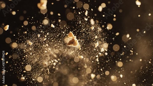 Wallpaper Mural Exploding particles in slow motion, abstract background with bokeh effect. Torontodigital.ca