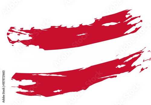 flag of austria with grunge style paint strokes