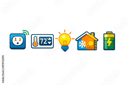 Smart Home Technology Icons Set
