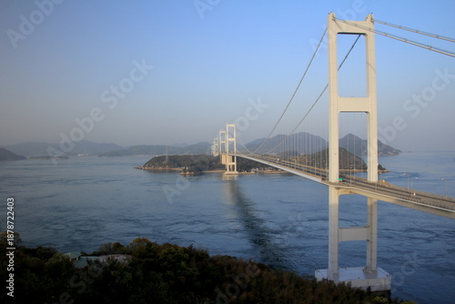 愛媛県今治市　糸山展望台から見たしまなみ海道