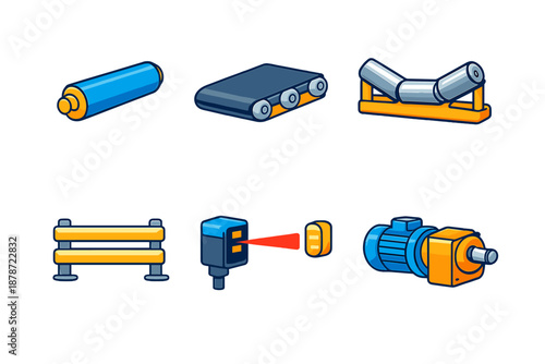 Industrial Equipment Icons Set