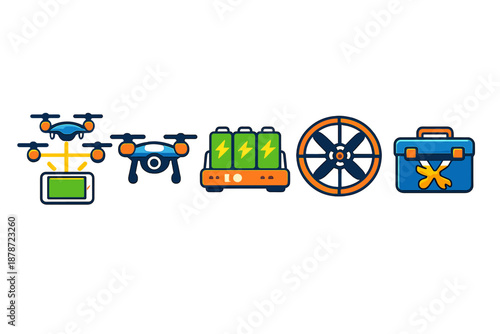 Drone technology and accessories concept