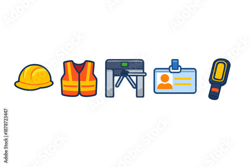 Construction and Security Icon Set