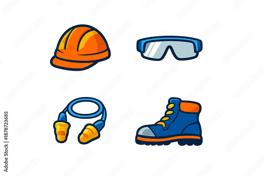 Fototapeta premium Safety Gear Icons
