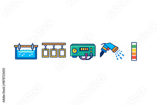 Electroplating process icons
