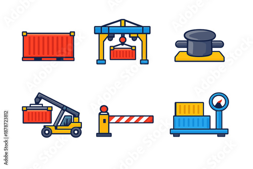 Port and Shipping Icons