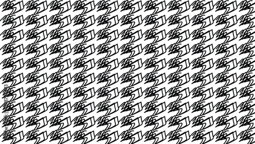  abstract black and white geometric seamless pattern featuring repeating shapes