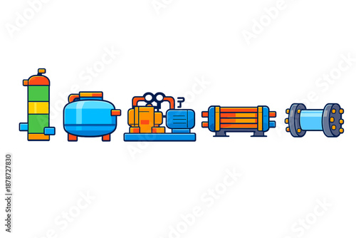 Industrial equipment icons