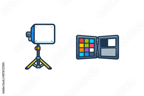 Studio light and color swatch