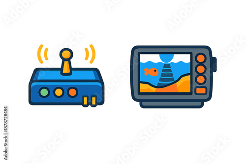 Router and Fish Finder Icons