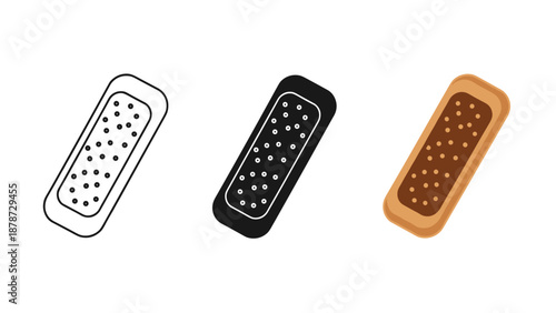 Three cheese graters in white black and brown colors for kitchen use