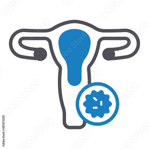 Uterus Infection Vector Icon which can easily modify or edit