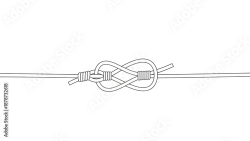 Diagram of a figureeight knot tied in a rope