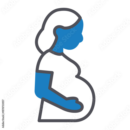 Pregnant Woman Vector Icon which can easily modify or edit