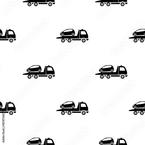 Roadside assistance seamless pattern isolated on white background