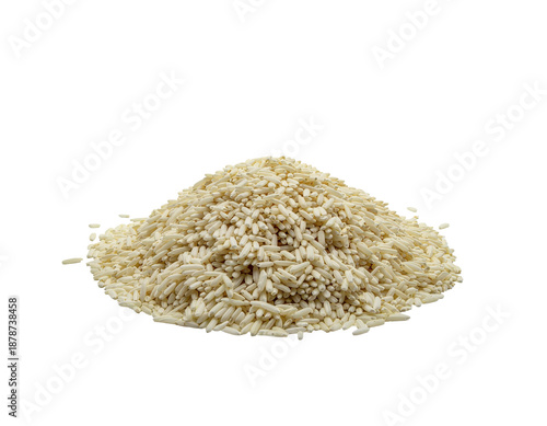 Wallpaper Mural Pile of polished white rice grains on clean white background Torontodigital.ca