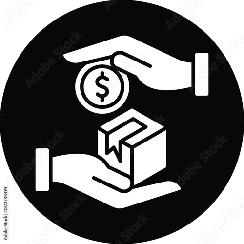 Financial donation and charity concept illustration