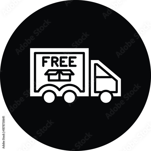 Free delivery truck icon graphic