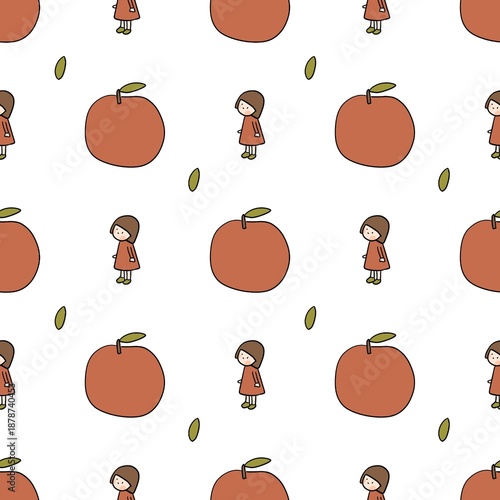 seamless pattern with apple