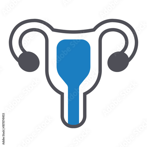 Uterus Organ Vector Icon which can easily modify or edit