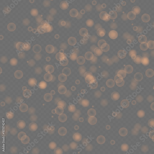 Beautiful Holiday Background with Golden Rain and Bokeh Lights