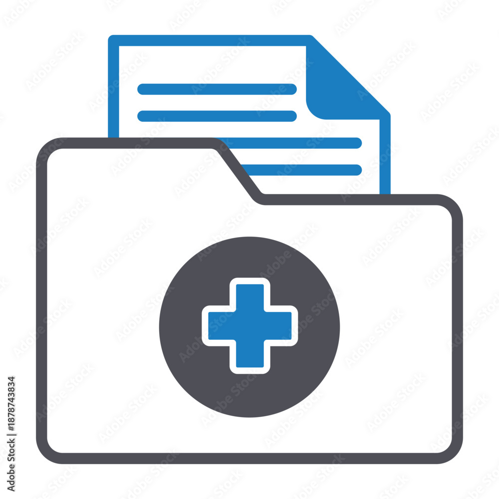 Obraz premium Medical Folder Vector Icon which can easily modify or edit
