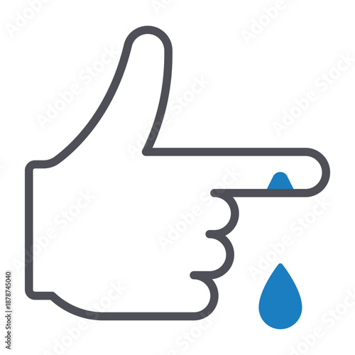 Finger Prick Vector Icon which can easily modify or edit