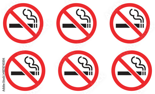 No smoking sign symbol, professional vector illustration of a cigarette, prohibition icon, health warning, public safety, no smoking graphic design.