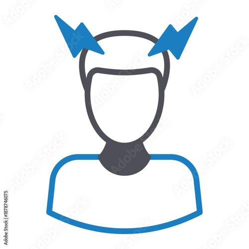 Head Pain Vector Icon which can easily modify or edit