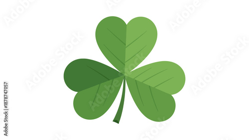 A simple, stylized illustration of a green shamrock with three heart-shaped leaves.