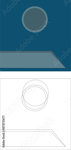 Digital camera and film projector lens illustrated as a modern household appliance icon in a clean kitchen interior vector style