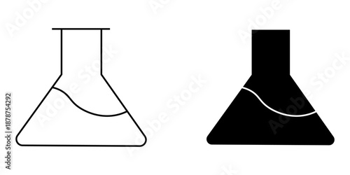 bottle set icon on white background