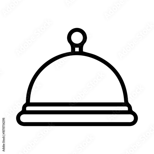 Dining Dish Cover Line Art