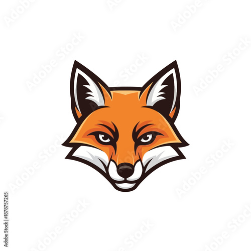 Vector design of fox animal logo, symbol, sign, editable EPS 10
