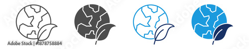 environmental  icon set multiple concept