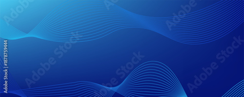 Blue gradient mesh abstract background with wavy blended lines nice for wallpaper or banner