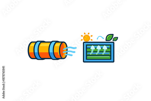 Ventilation and plant growth concept