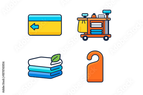 Hotel Service Icons Set