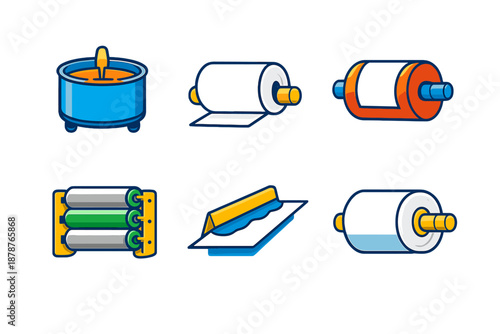 Printing and Manufacturing Equipment Icons