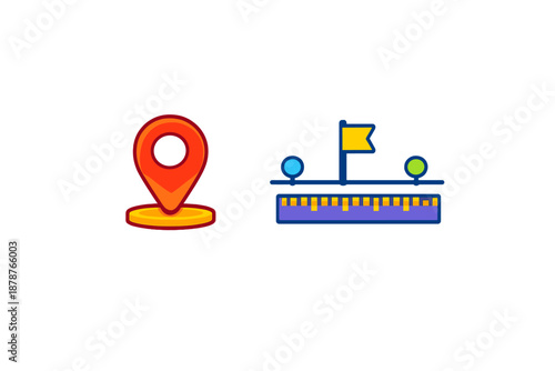 Location and progress tracker icons