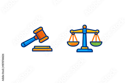 Law and justice icons