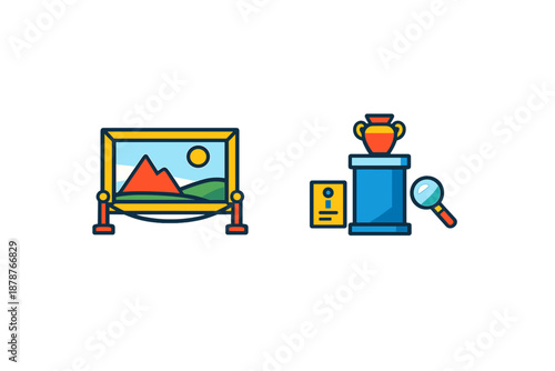 Museum exhibit icons