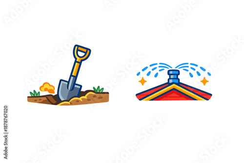Gardening and Irrigation Icons